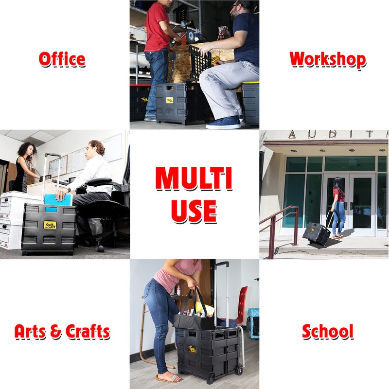 dbest products عربة dbest Quik بدون غطاء للسفر تخزين محمول قابل للطي عربة يدوية متحركة للاستخدام الثقيل، سوداء - Image 4